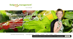 Desktop Screenshot of feelgood-management.net